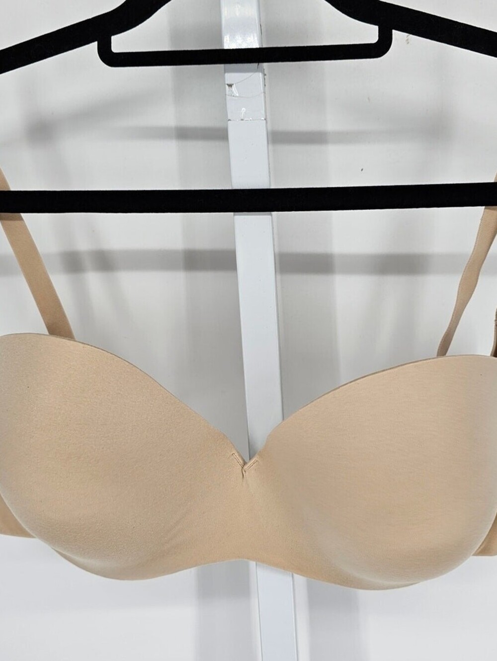 Maidenform Comfort Devotion Womens Sz 38D Multi Way Push Up Bra Solid Beige
